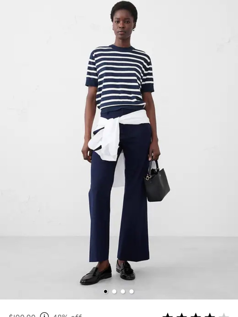 Banana Republic Navy Wide-Leg Trousers